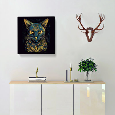 Egyptian Cat Liquify - Wrapped Canvas