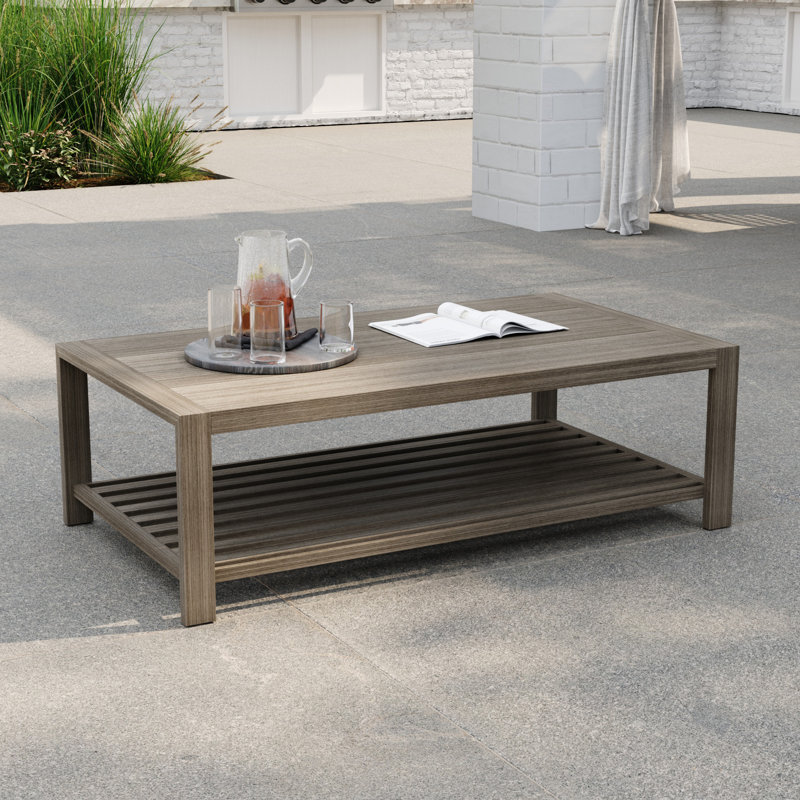 Table basse de patio en aluminium