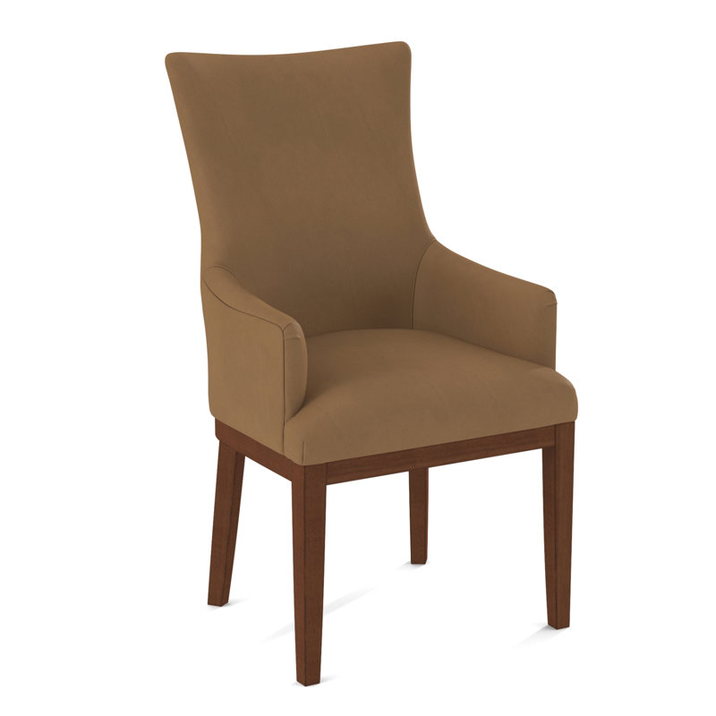19'' H Upholstered Armchair, English Saddle, Salvador Butter