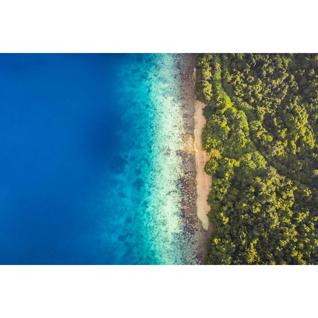 Aerial View Of Calm Aqua Marine von Philip Thurston - Wrapped Canvas Art Prints