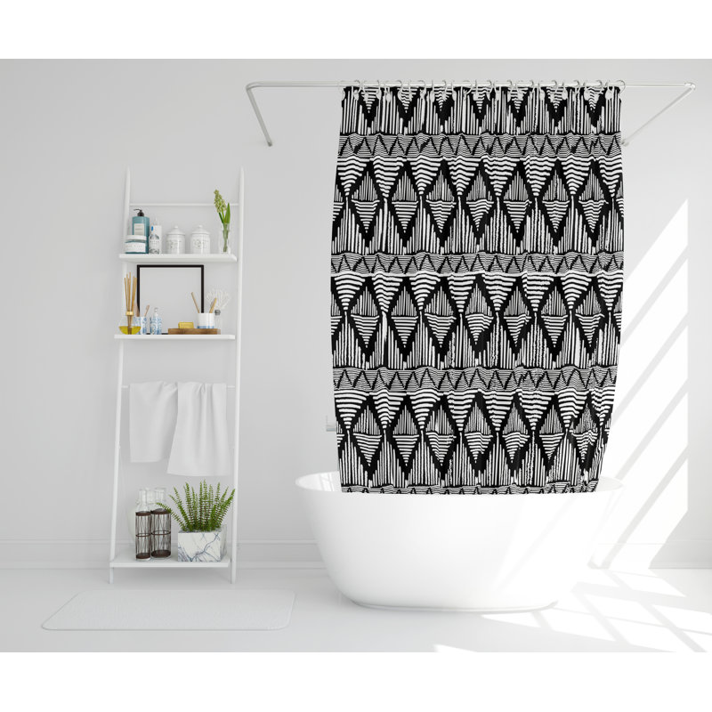 Bowning Polyester Single Shower Curtain, 168cm H x 168cm W