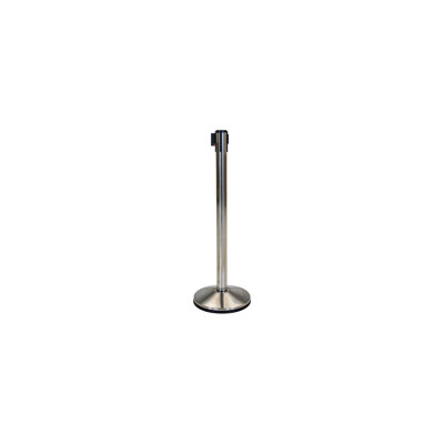 AmTab - H-RET-102-EC - Retractable Belt Stanchion with Color Belt - 14"W x 40"L
