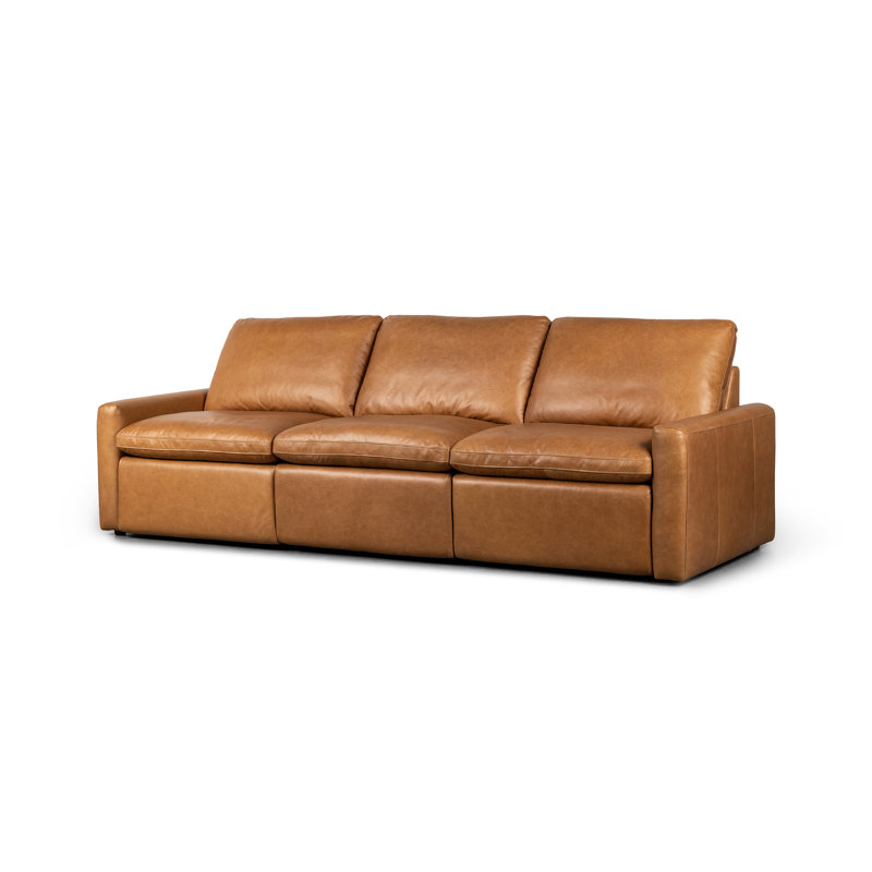 Tillery Power Reclining Sofa, Sonoma Butterscotch Top Grain Leather