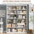 72" H x 47.2" W Wood Double 6-Tier Bookcase-128999102