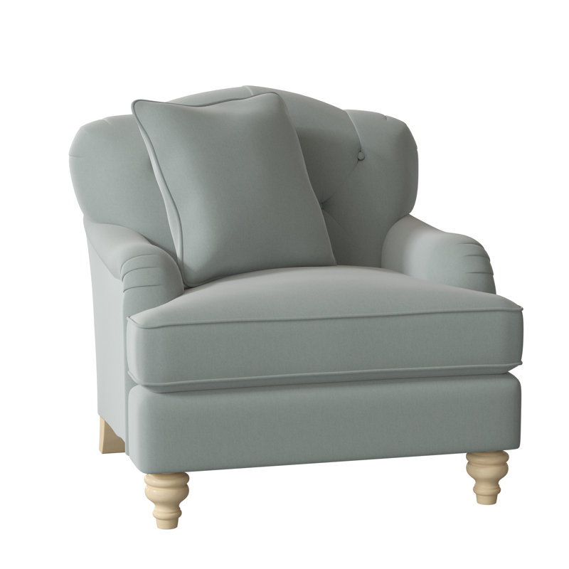 Fauteuil large capitonné 38 po Sullivan, Sergé Peyton 21 Dove Performance, Manhattan, Non