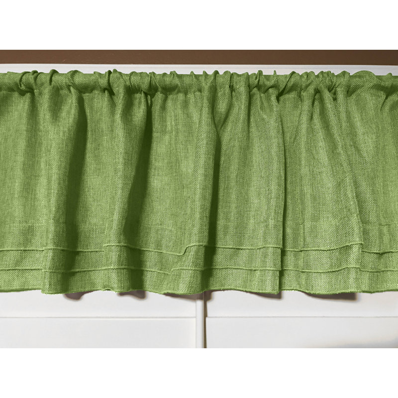 Piaf Tailored Window Valance, Light Green