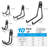 Garage Hooks, 12 Pack Wall Storage Hanger With 2 Extension Cord Straps-1353487180