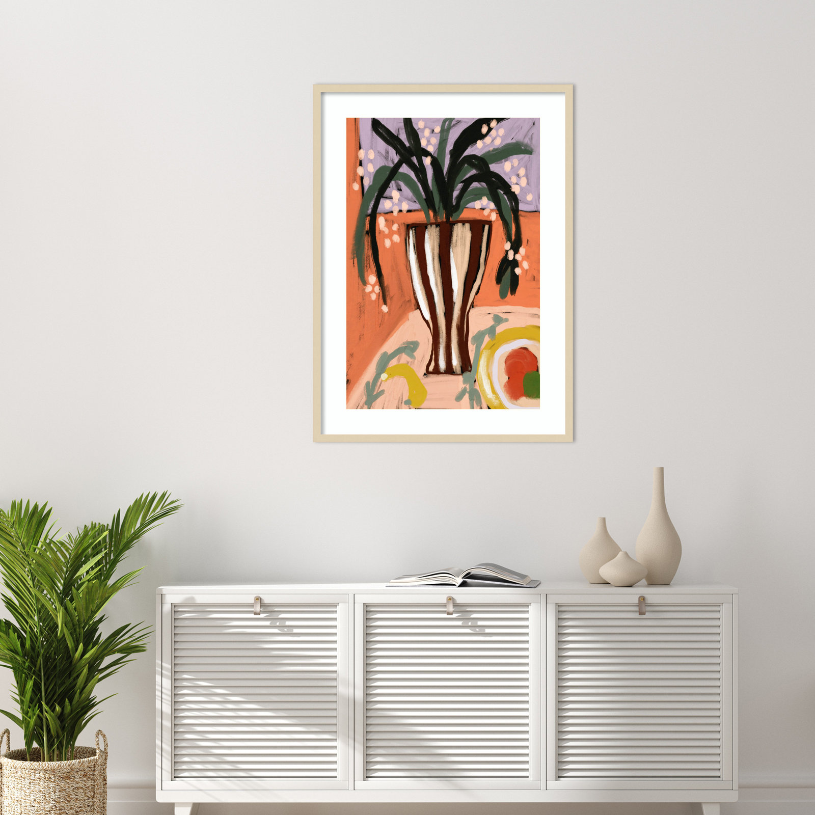Floral Still Life No. 3 Print, Brown, 41" H x 30" W