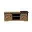 Banc rembourré en similicuir, banc de rangement, banc à chaussures pour hall d'entrée-642998357