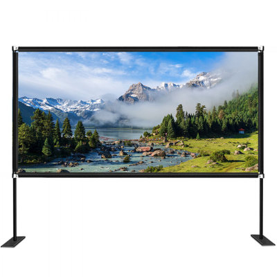 Projector Screen with Stand  Portable Movie Screen 4K HD Wide