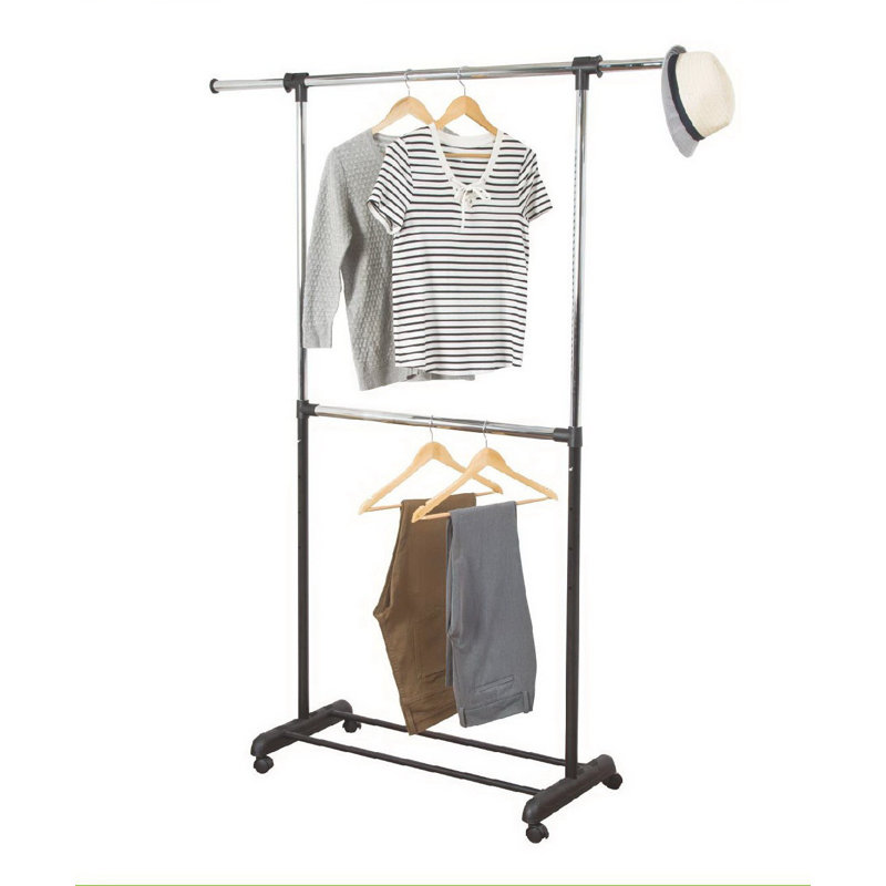 Adjustable Rolling Clothing Rack