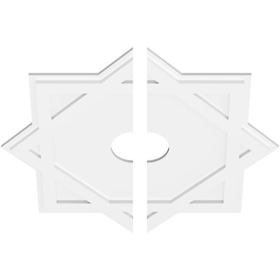 Médaillon de plafond contemporain en PVC de qualité architecturale Axel 30 po x P 5 po x P 16 1/2 po x P 1 po Axel