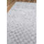 Tapis décoratif gris soie à carreaux Touffeté à la main Simkins-112940615