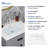 24"L White Ceramic Rectangular Bathroom Single Vanity Top Sink Only with Overflow-100013828