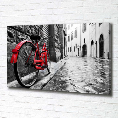 Red Bicycle - Wrapped Canvas Print