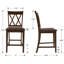 Tabouret de bar et de comptoir en X avec dossier en X-320681286
