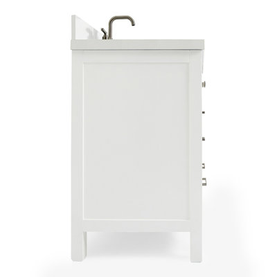 Cambridge Single Bathroom Vanity with White Quartz Top