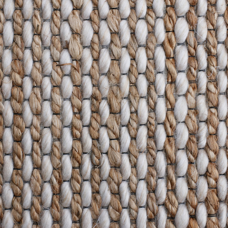 Aholla Hand-Woven Jute Blend Area Rug, Rectangle 7'9" x 9'9"