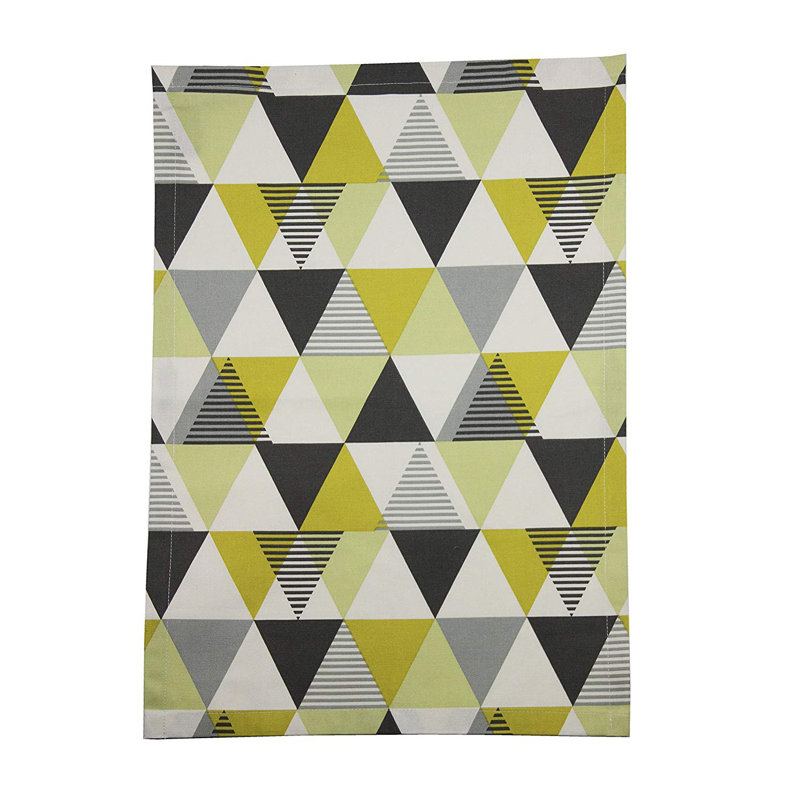 Amelia 100% Cotton Geometric Rectangle Napkin, Ochre Yellow