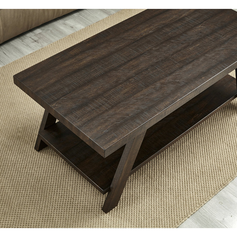 Ensemble de tables basses 3 pièces Elliena, Noyer