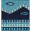 Tapis bleu à motif géométrique Tren Stockholm