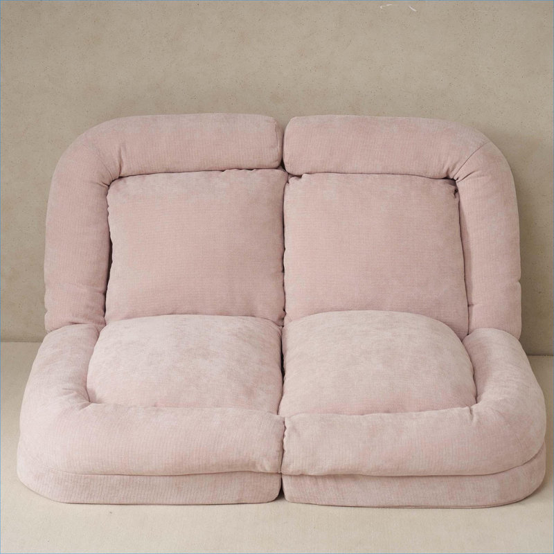 Canapé-fauteuil rembourré simple en tissu 18 positions, Light Pink Fabric
