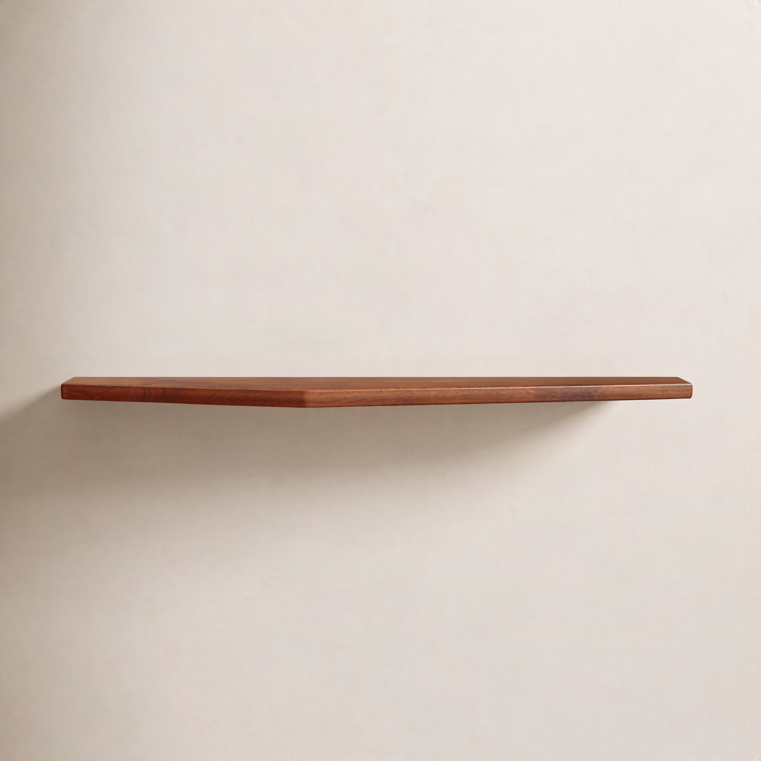 Marthe 36" Mango Wood Floating Shelf, Walnut