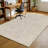 Washable carpet - Anti fouling living room carpet, anti slip backing printed bedroom large-area carpet, foldable machine washable area carpet (beige)-479632953