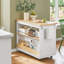 Deimos Solid Wood Top Kitchen Island