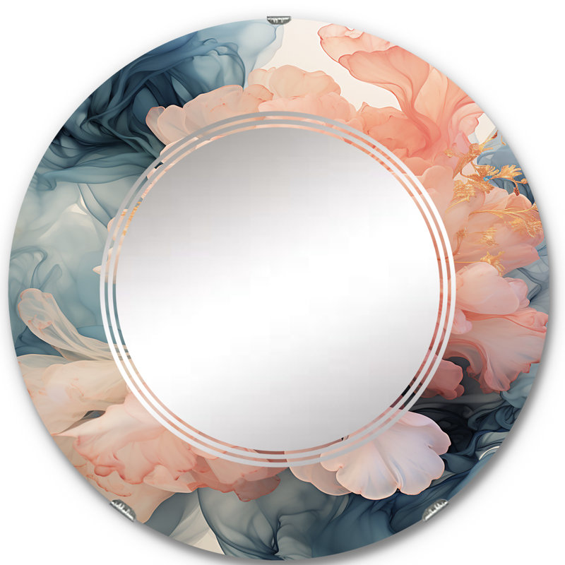 Leaview - Miroir mural moderne rond, 24 po x 24 po