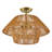 Clouden 3-light 19.7in Rattan Handwoven Semi-flush Mount
