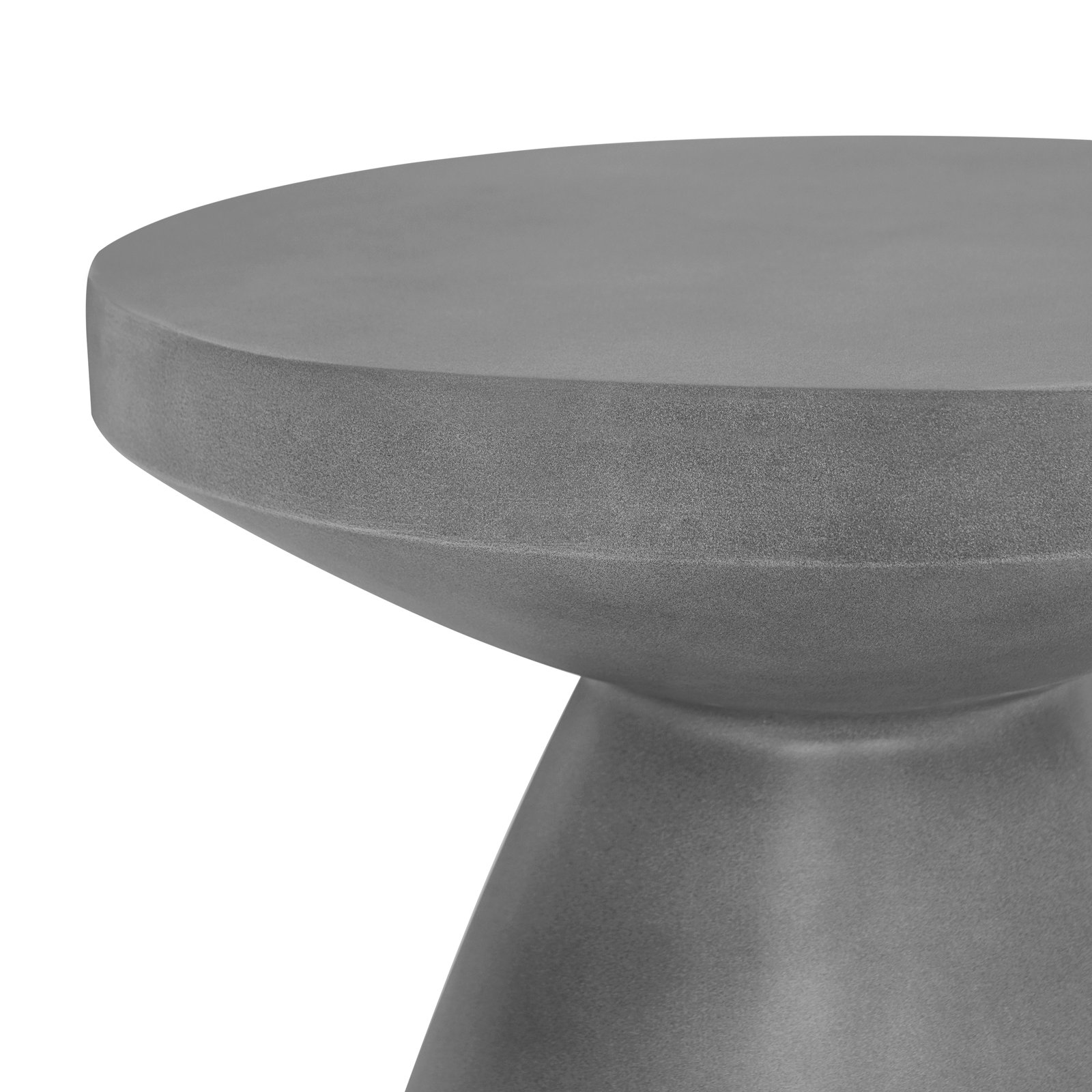 Jacqueline 18" Patio Side Table, Charcoal