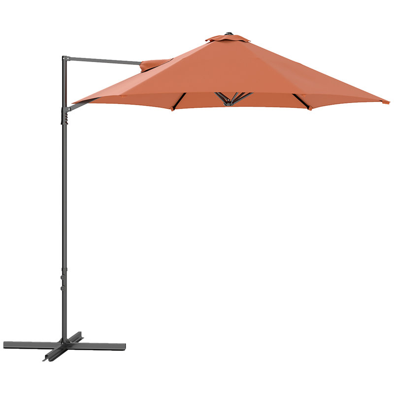 256cm Cantilever Parasol, Orange