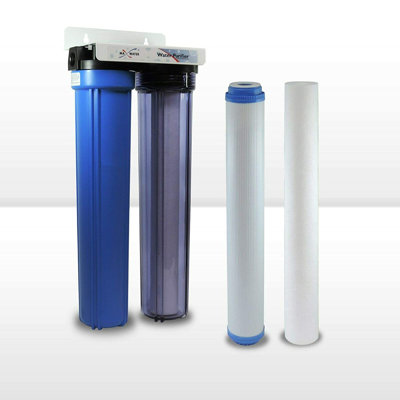 Système de filtration d'eau à 2 étages Max Water (20 x 2,5 pouces) - Sédiments + GAC