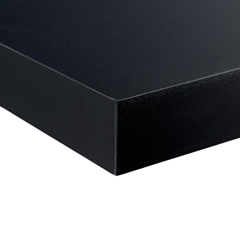 Harbour Housewares - Modern Floating Wall Shelves, Black, 3.8cm H x 100cm W x 23.5cm D