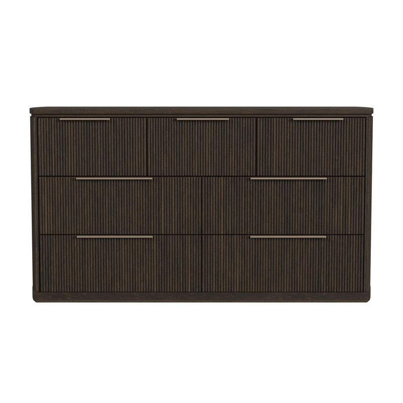  Sutton 7-Drawer Dresser in Dark Brown