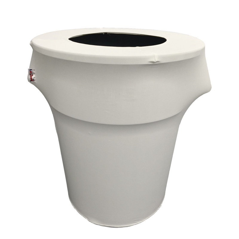 Housse pour poubelle extensible en élasthanne, Blanc