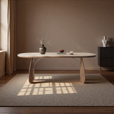 Modern French-Style Solid Wood Dining Table