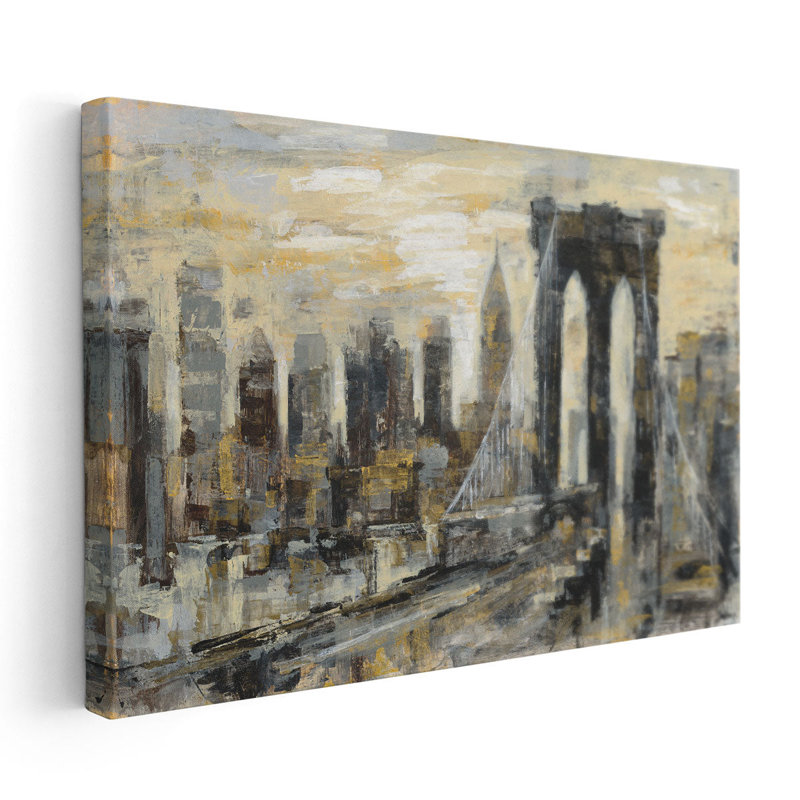 Pont de Brooklyn - reproduction d'art sur toile, H 40 po x l 60 po
