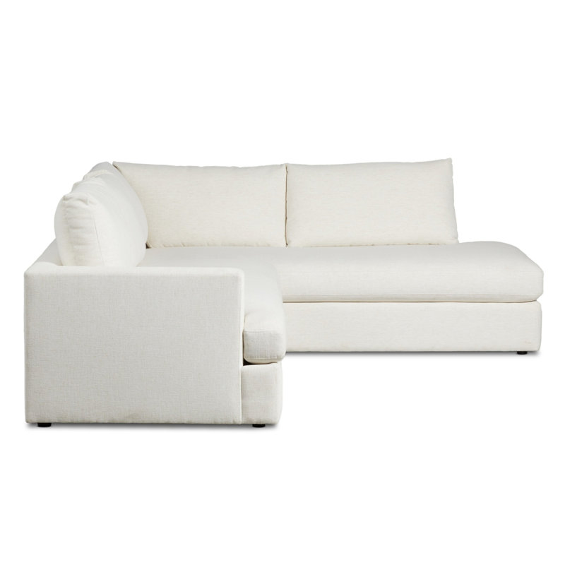 Lucien 2PC RAF Sectional-Crypton Nomad Snow, Right Hand Facing