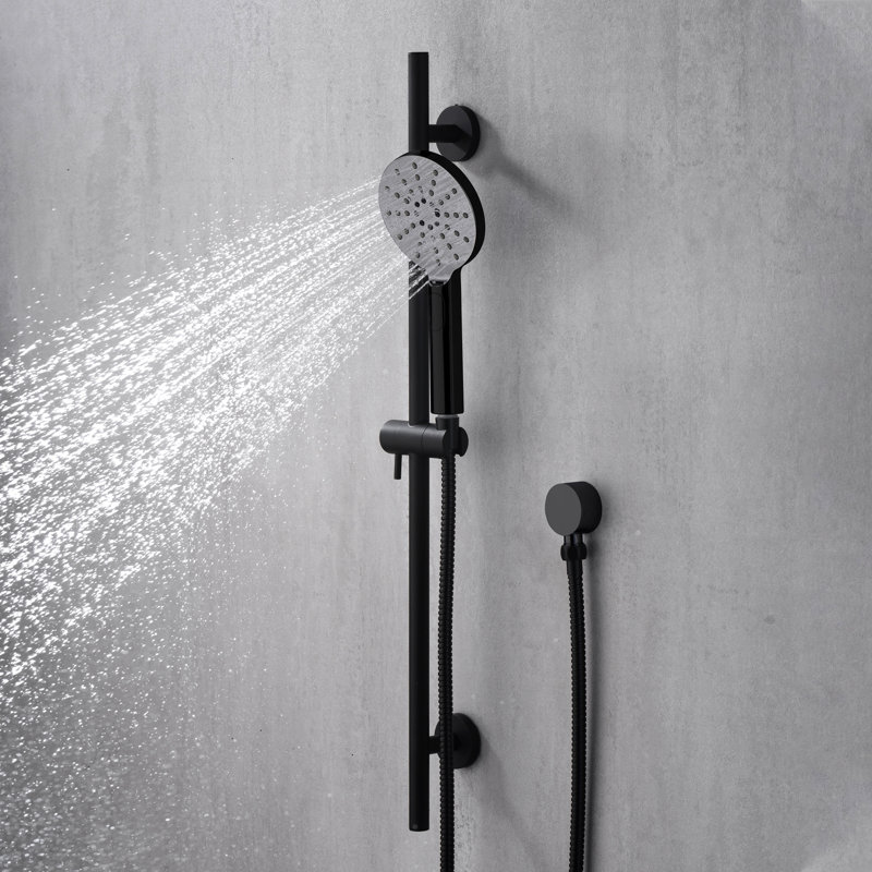 30 In. Adjustable Slide Bar For Handheld Showerheads, Matte Black 