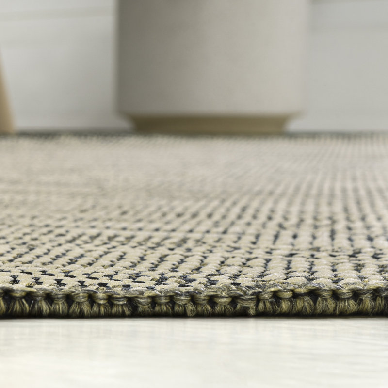 Tapis intérieur / extérieur beige / brun Omid, Nouveauté 3 pi 11 po x 6 pi