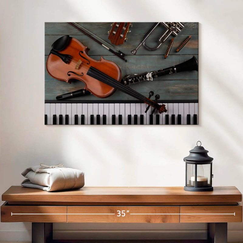 Abarca Various Musical Instruments, 16" H x 24" W