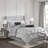 Elegant Grey Tufted 7 Piece Bedding Sets For Cal King