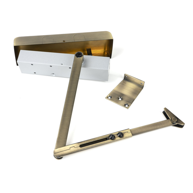 Door Closer & Cover Accessory, Aged Brass