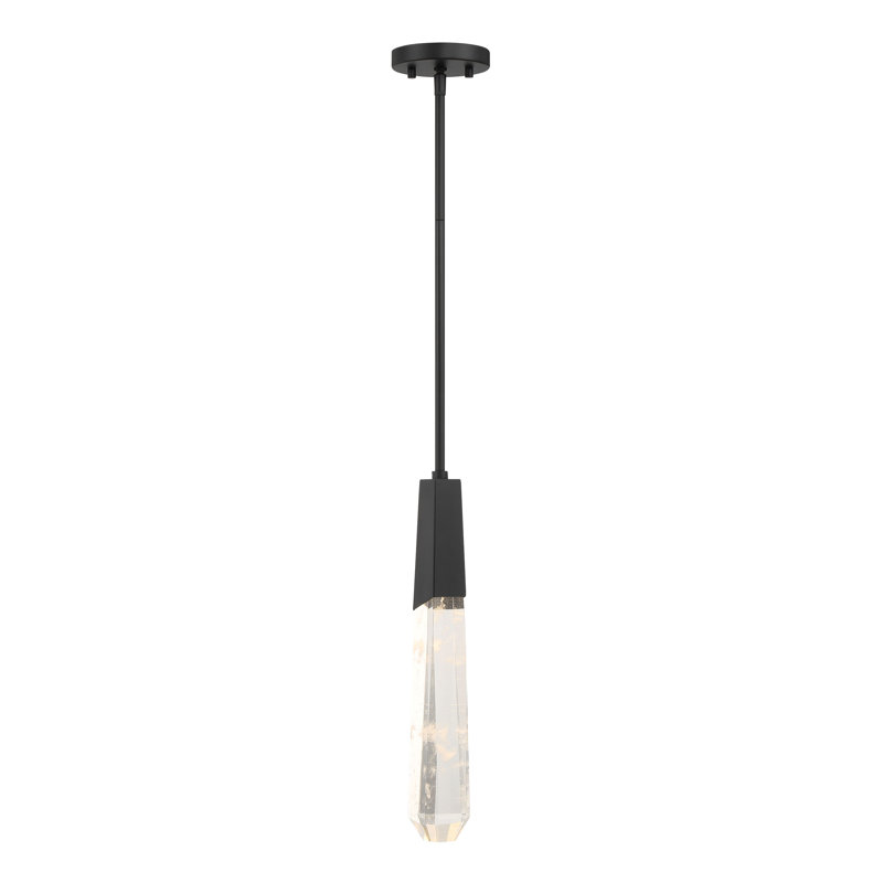 Luminaire suspendu 1 lumière DEL Alheide, Noir