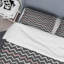 Chevron tableau blanc blanc - ensemble de housse de couette abstrait - polyester microfibre-164464195
