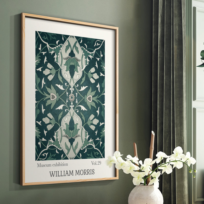 William Morris, reproduction encadrée L XXII, Noir, H 14 po x l 11 po