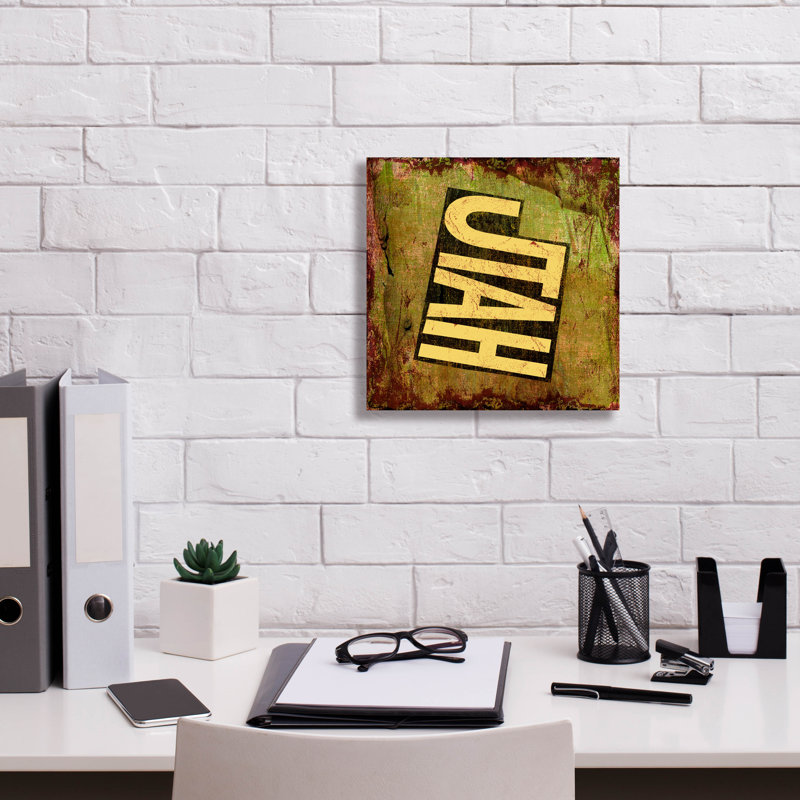 «Utah» par Art Licensing Studio, art mural sur toile, H 12 po x l 12 po x P 0,75 po