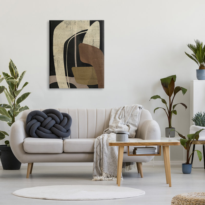 «Boomerang Shape Abstraction», art mural sur toile par Victoria Barnes, H 40 po x l 30 po x P 1,5 po
